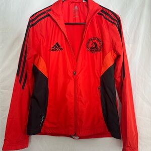 Adidas Women’s Red and Black Windbreaker Jacket